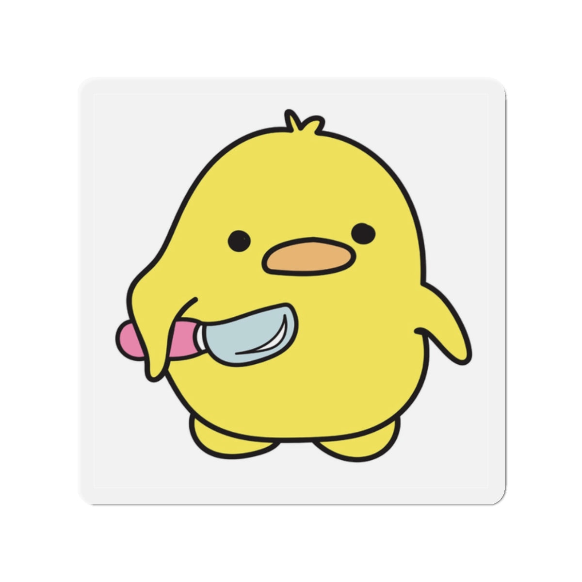 Funny Magnet-cute chicken with knife