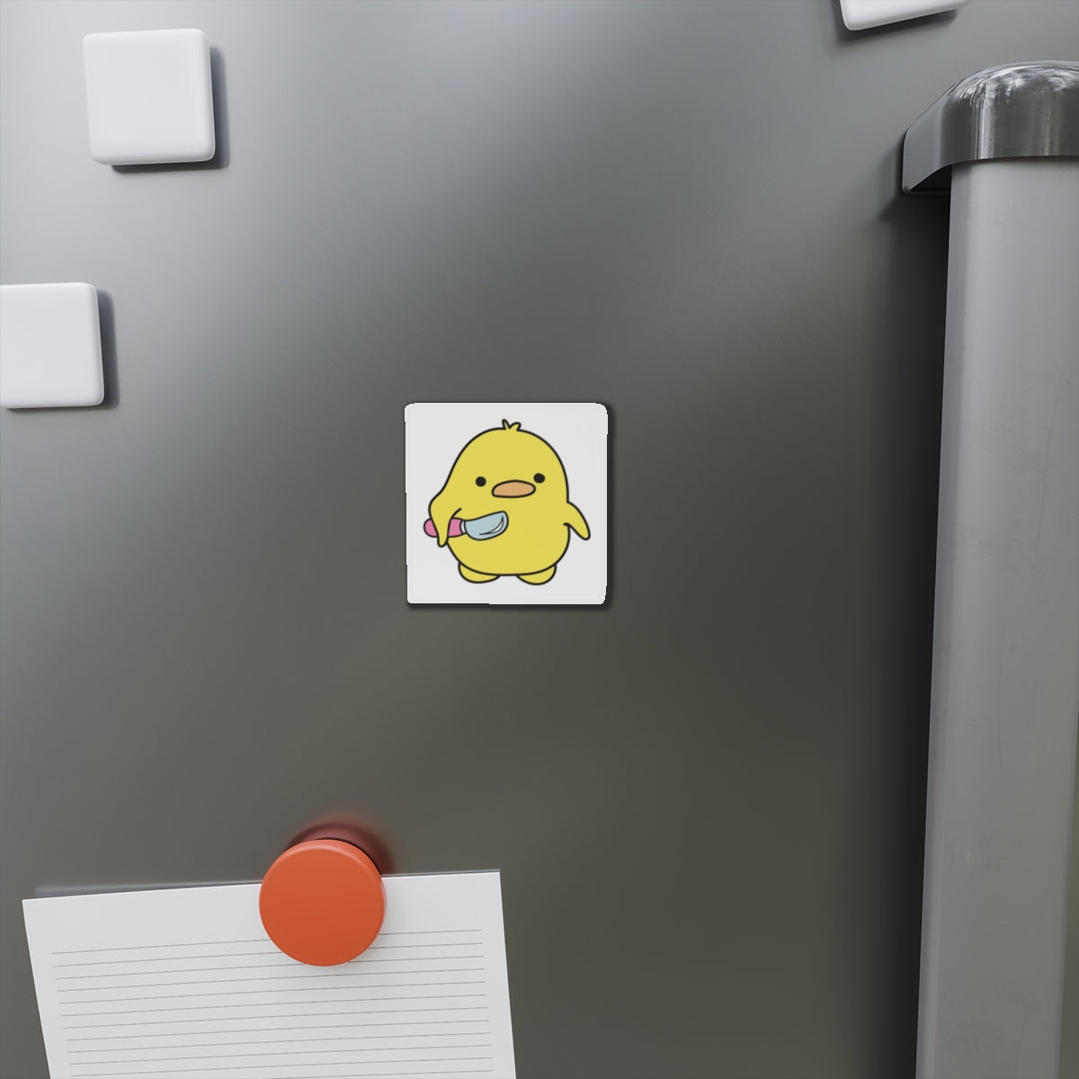 Funny Magnet-cute chicken with knife