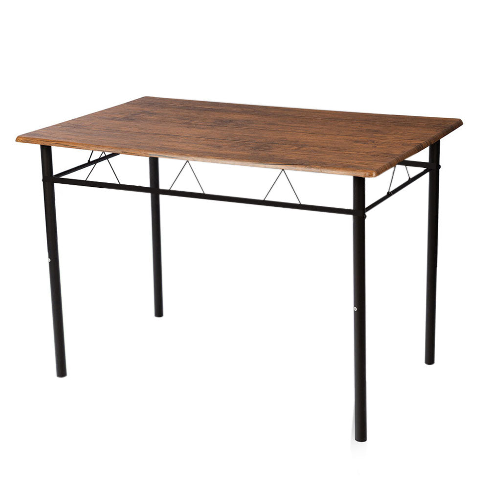 Metal frame dining table with 4 chairs