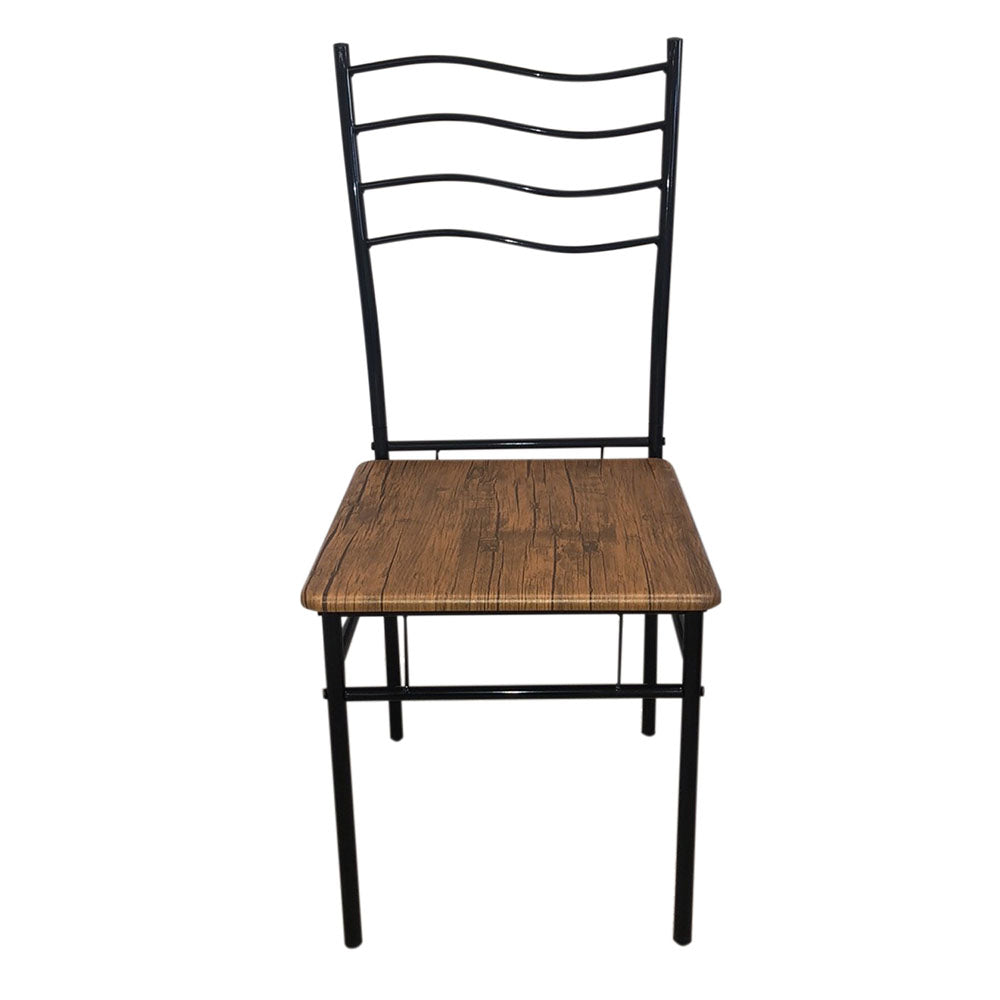 Metal frame dining table with 4 chairs
