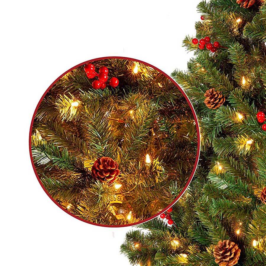 LED artificial tree in several types, warm white-100 LEDs, 120 cm