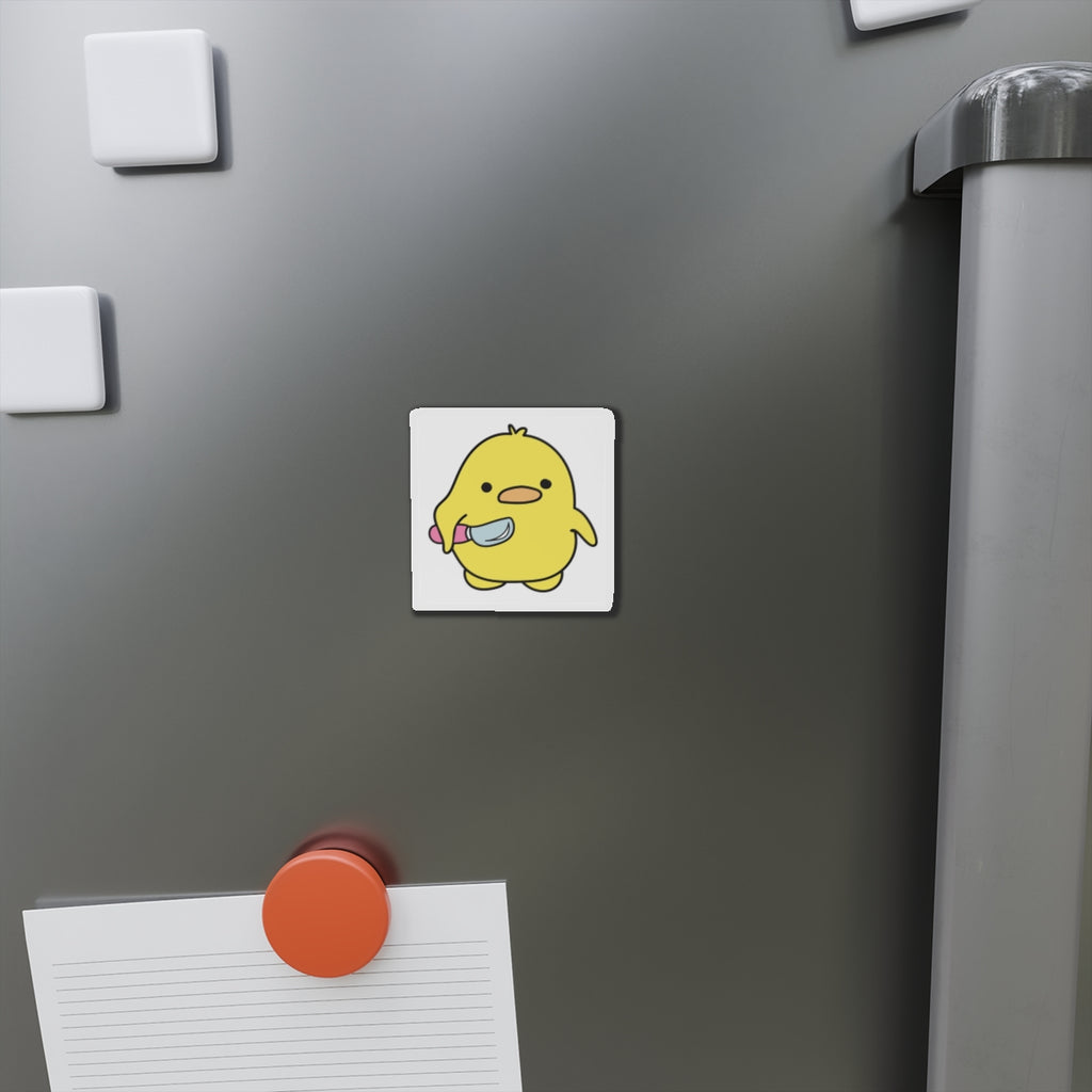 Funny Magnet-cute chicken with knife