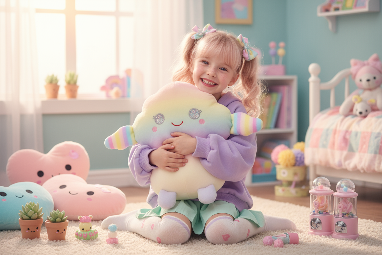 Girl with plushie